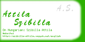 attila szibilla business card